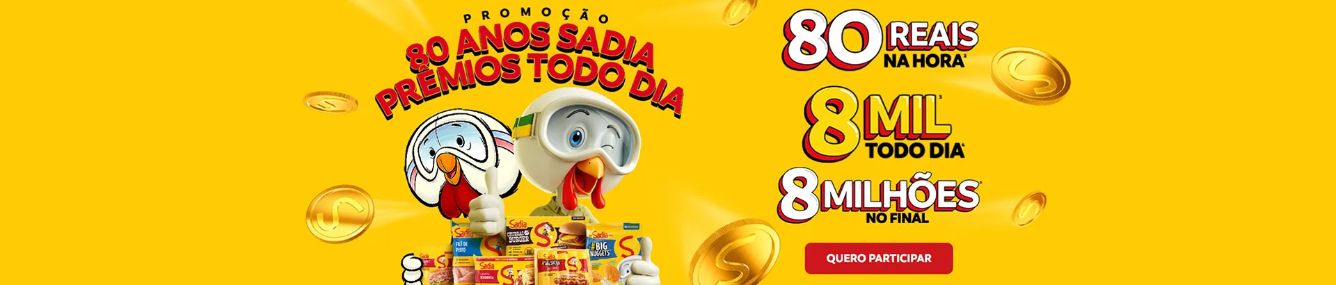 Promoção 80 Anos Sadia, Prêmios Todo Dia 2024