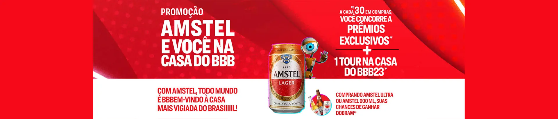 Promoção Amstel e você na Casa do BBB 2023