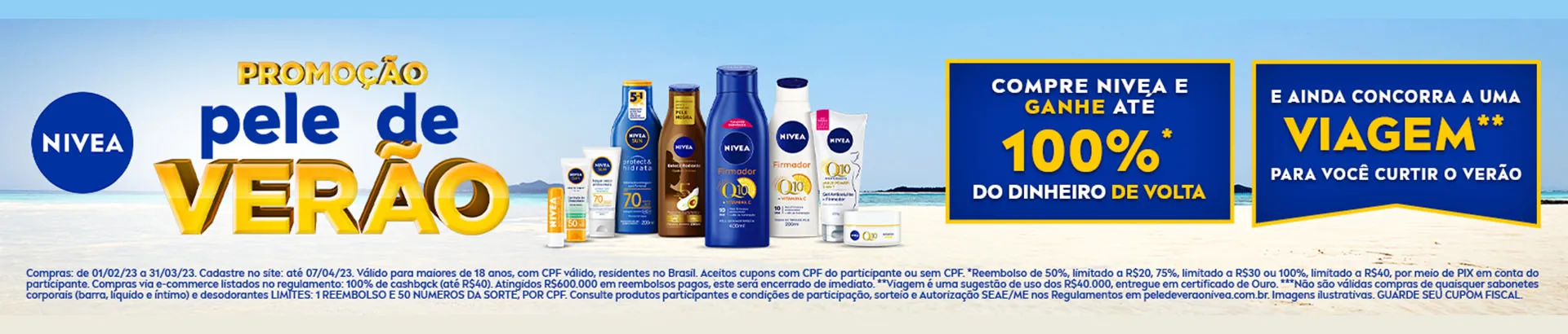 Promoção Nivea 2023 Pele de Verão