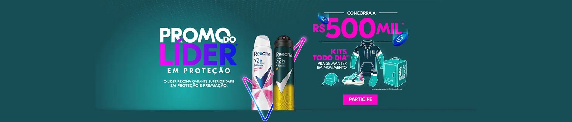 Promoção Rexona Líder em Proteção 2023