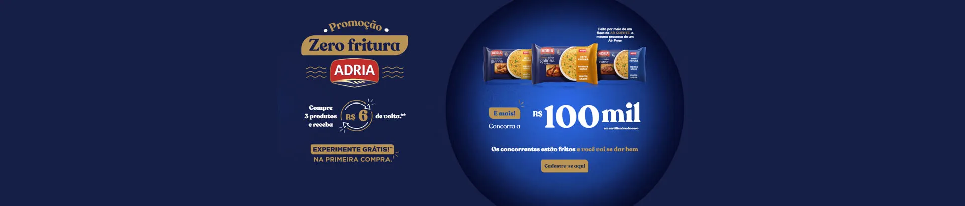 PROMOÇÃO ADRIA ZERO FRITURA