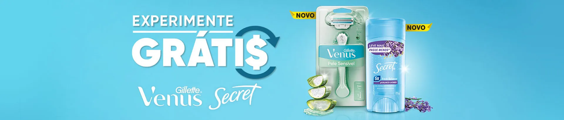 Promoção Experimente Grátis Secret e Venus 2025