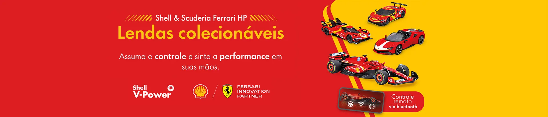 Promoção Lendas Colecionáveis Shell  & Scuderia Ferrari HP 2025