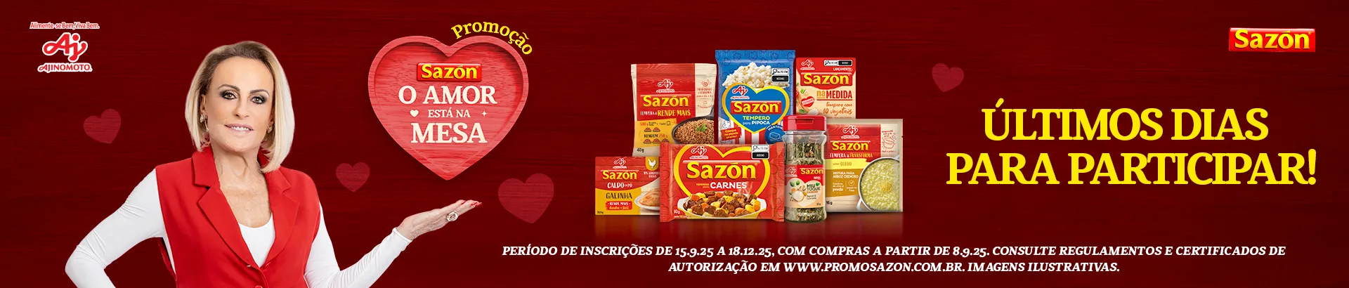 Promoção Sazón o Amor está na Mesa 2025