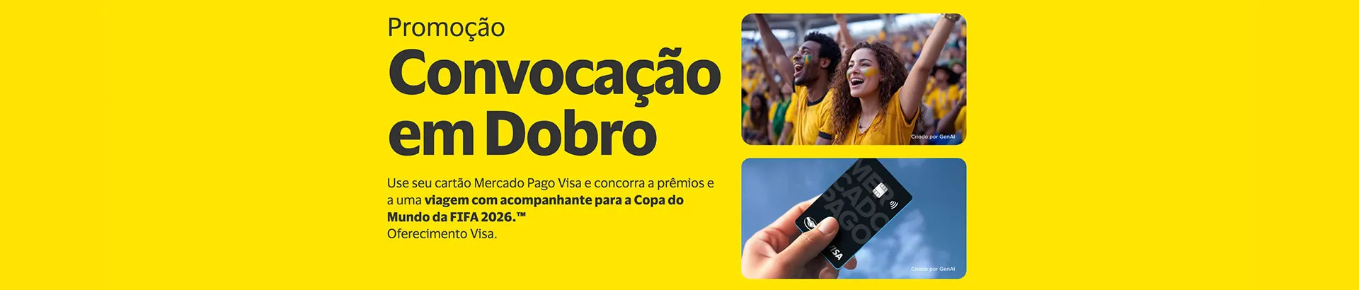 Promoção Visa Mercado Pago Convocação em Dobro