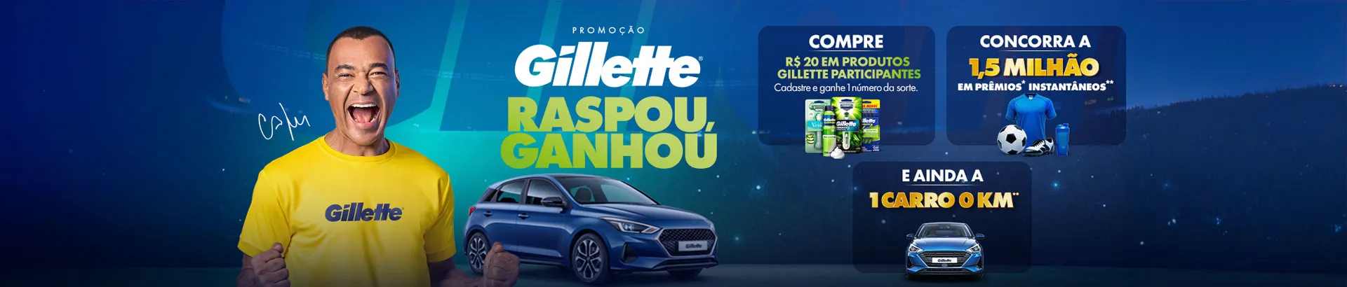 Promoção Gillette Raspou, Ganhou 2026