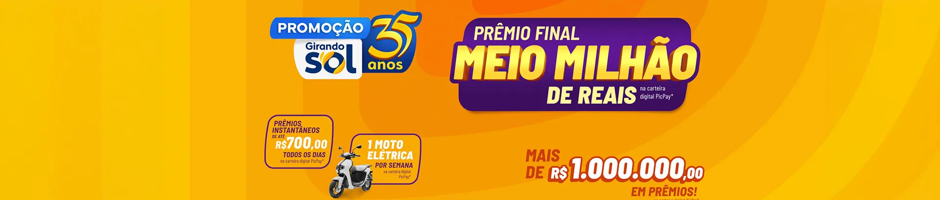 Promoção Girando Sol 35 Anos 2026