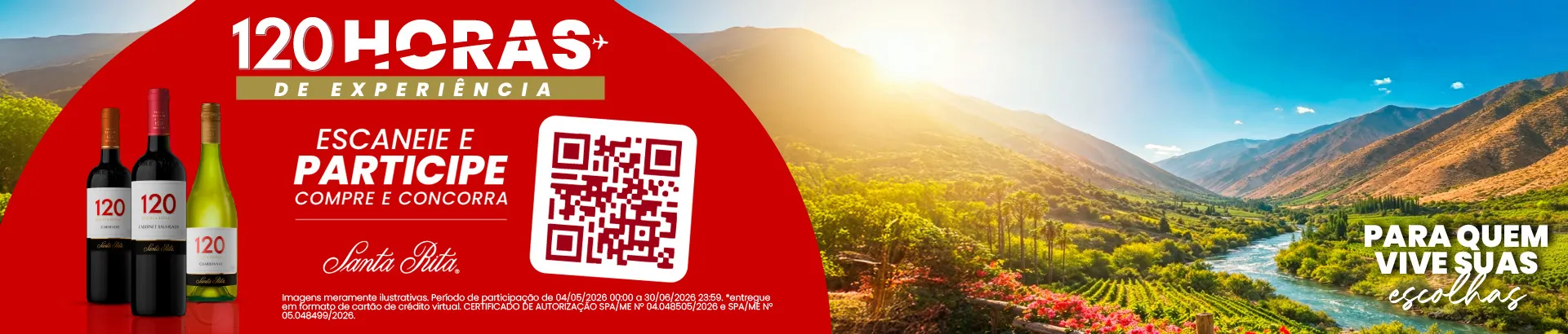 Promoção Santa Rita 120 Horas de Experiência 2026