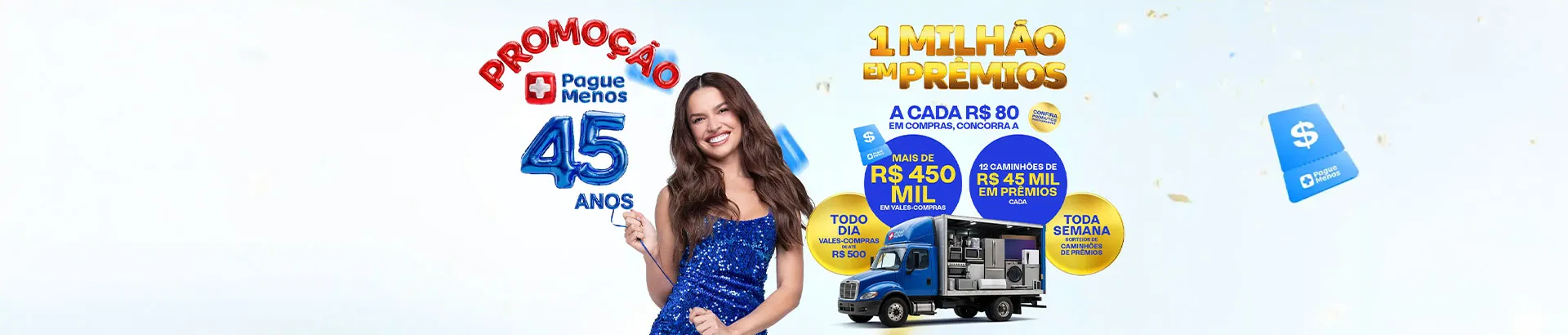 Promoção Pague Menos 45 Anos