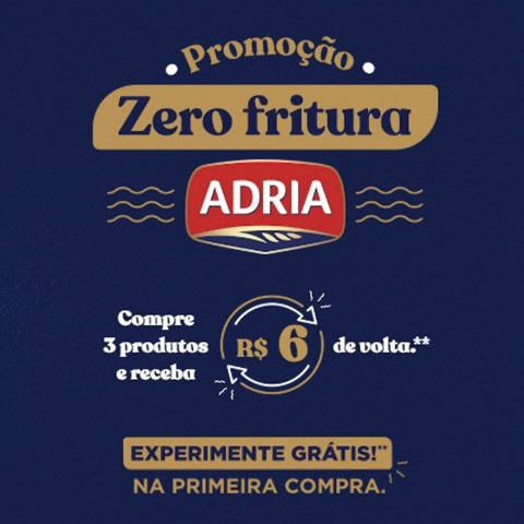 PROMOÇÃO ADRIA ZERO FRITURA