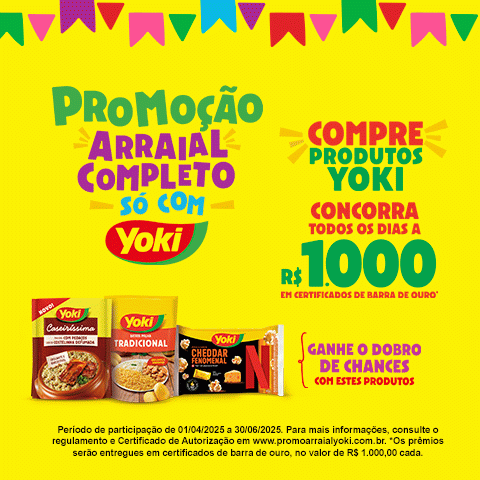 Promoção Arraial Completo só com Yoki 2025