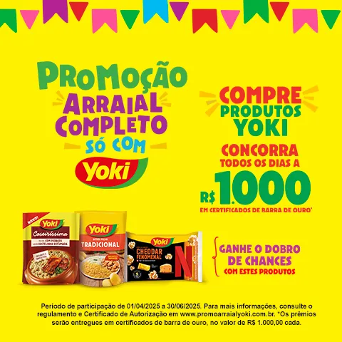 Promoção Arraial Completo só com Yoki 2025