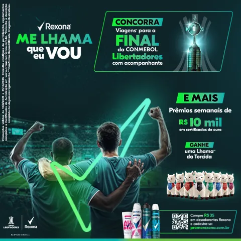 Promoção Rexona Me Lhama que Eu Vou 2025