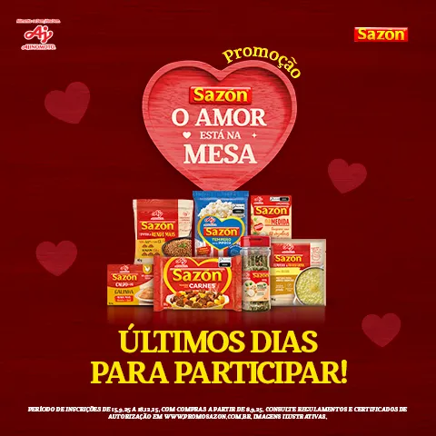 Promoção Sazón o Amor está na Mesa 2025