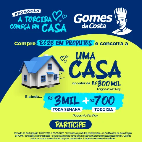 Promoção Gomes da Costa A Torcida Começa em Casa 2026