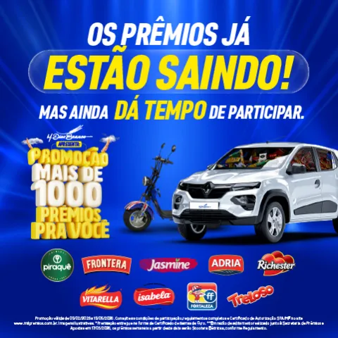 Promoção M.Dias Branco Mais de 1000 Prêmios pra Você 2026
