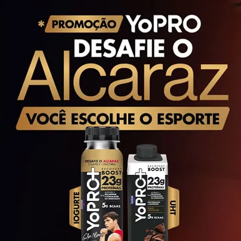 Promoção Yopro Desafie o Alcaraz 2026